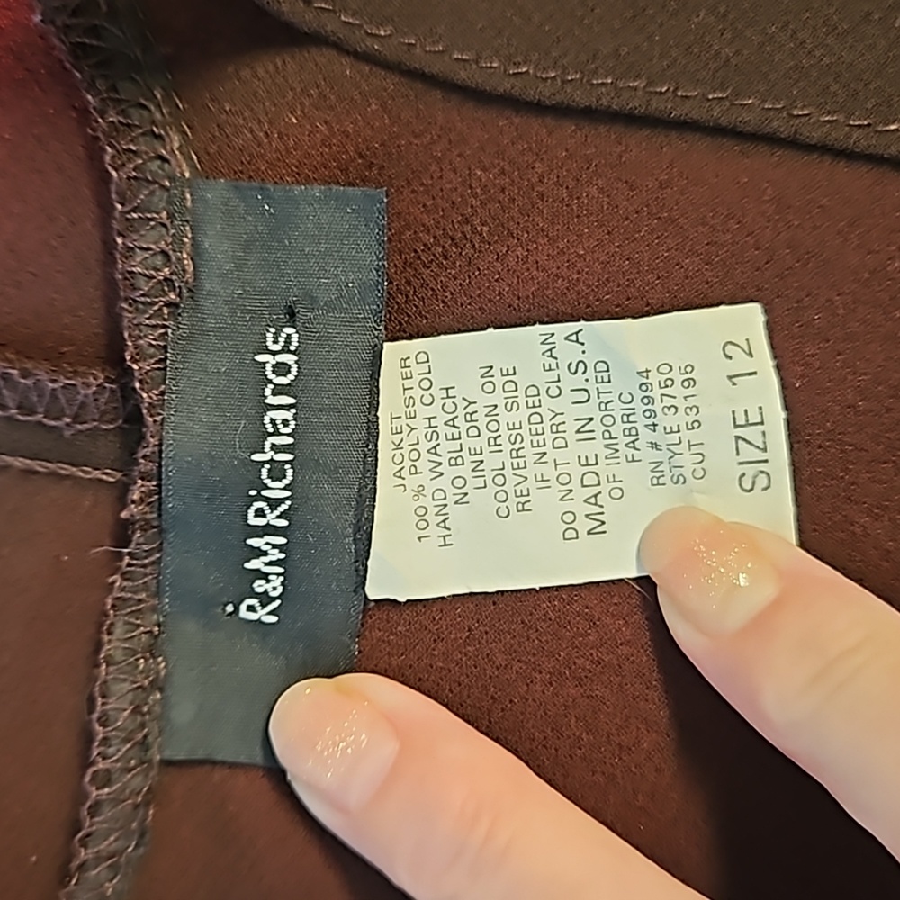 Dark Brown Open Front Covering Slit Flutter Sleev… - image 4